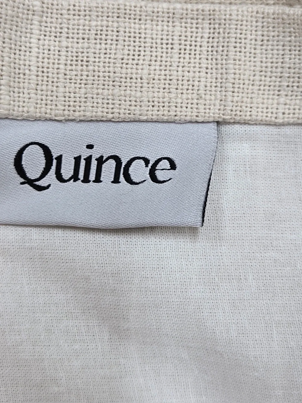 NWT QUINCE Set Of 2 48x96 Cotton Slub Curtains Natural 1092